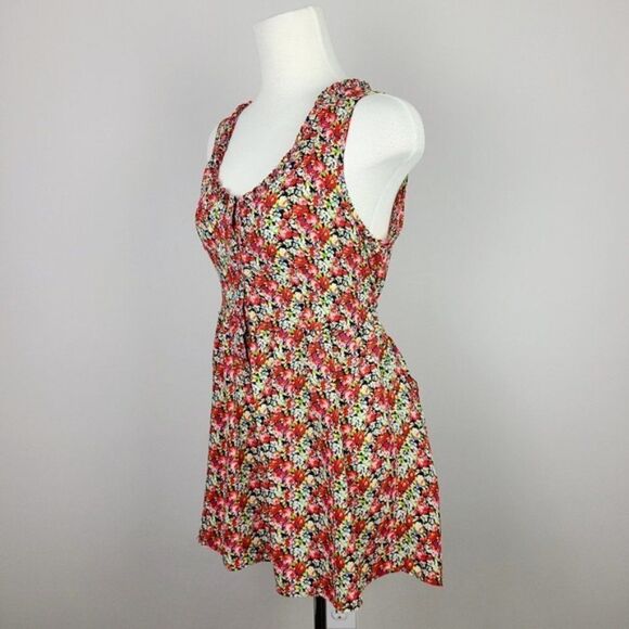 FOREVER 21 Floral Button Front Skater Dress Medium - Picture 6 of 16